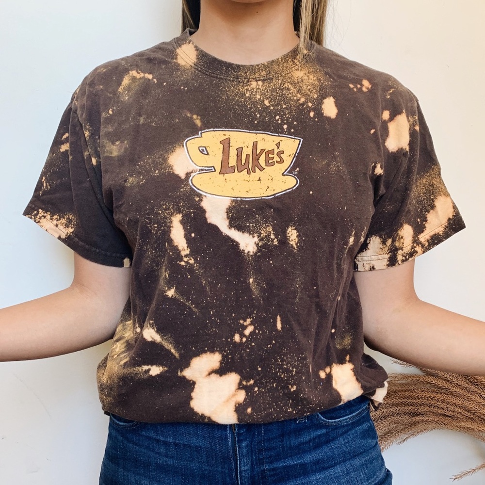CUSTOM Gilmore Girls Luke’s Coffee Tie Dye Tee